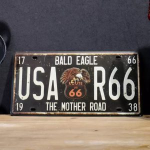 Biển số xe treo tường 15x30cm - Bald Eagle A-58