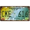Biển số 30x15cm - Mississippi CKE 616  AB-651