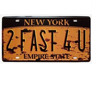 Biển số 30x15cm - New York 2 FAST 4U  A-82