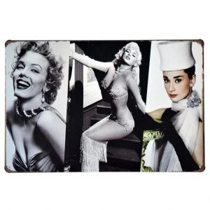 Tranh sắt Marilyn Monroe 20x30cm gợi cảm