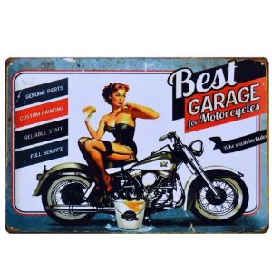Poster tranh retro 20x30cm - Best garage  Q23-2043