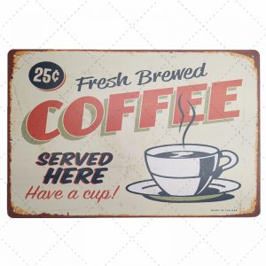 Tranh thiếc treo tường phong cách hoài cổ 30x40cm