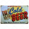 Cold beer on tap retro vintage paintings 20x30cm