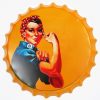 35cm diameter beer cap decoration - Strong Woman, I Can Do SH-888