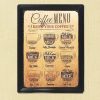 Coffee menu tin paintings vintage wall decoration