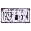 Biển số xe 15x30cm - Audrey Hepburn X-K126