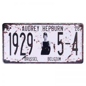 Biển số xe 15x30cm - Audrey Hepburn  Z-126