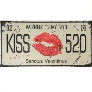 Biển số 15x30cm - Kiss 520  Z-88