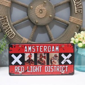 tranh biển số xe amsterdam hà lan