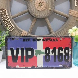 Biển số 30x15cm - Rep. Dominicana VIP  Y-101