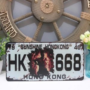 Tranh biển số xe hoài cổ giá rẻ