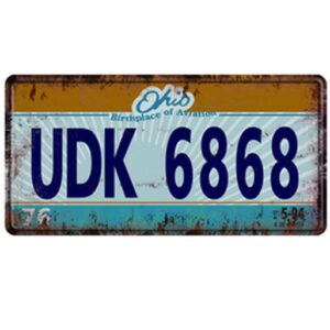 Poster biển số xe 30x15cm - Ohio UDK  YC-195