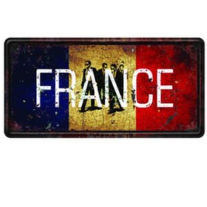 Biển số 30x15cm - cờ Pháp France  Z-59