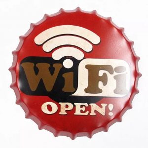Nắp ve chai bia 35cm - Wifi Open  GM-11