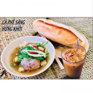 tranh thiec thuan viet 20x30cm banh mi an sang phong cach vintage