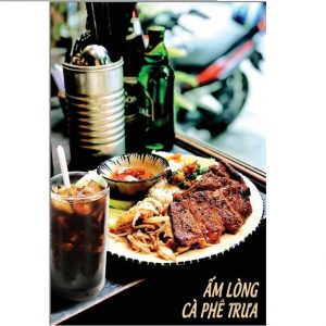 Tranh thiếc 40x30cm - Cà Phê Trưa  CF34-215