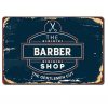 Tranh thiếc 40x30cm - The Barber Shop D34-8439-4