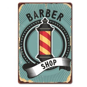 Tranh thiếc 30x40cm - Barber shop