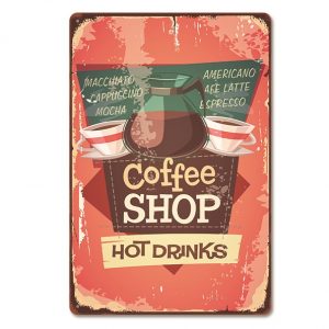 Tranh Thiếc 20x30cm - Cafe