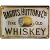 whiskey 20x30 tin plate vintage wall decoration