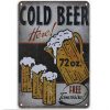 Cold Beer tin plate 30x20cm retro vintage decor bar club beer pub