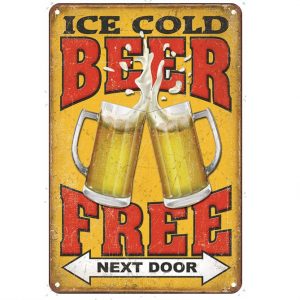 30x40cm - Ice Cold Beer Free - Next Door  YC34-15911