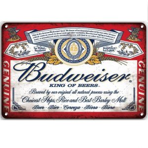 30x40cm - Budweiser  YC34-1722