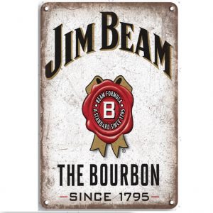 Thương hiệu rượu retro 30x40cm - Jim Beam the Bourbon since 1975  YC34-1682