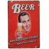 20x30cm - Beer - Making You See Double... And Feel Single S23-10186