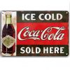 Tranh sắt hình chai coca cola phong cách hoài cổcổ