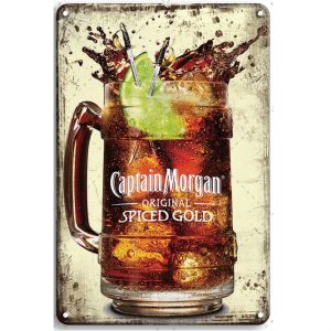 Captain Morgan branded tin paintings 20x30cm vintage wall decoration