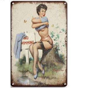30x20cm - Sexy Take off No Swimming  YC23-3022