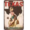 40x30cm - Texas Cowgirl on Wood Horse YC34-3016