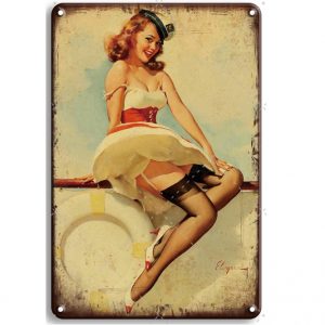 Tranh retro 30x40cm - Sailor Girl YC34-3024 (Nữ Thủy Thủ)