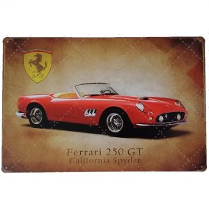 tranh sắt hình xe hơi ferrari cổ điển