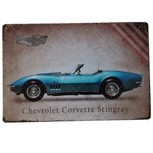 Tranh thiếc siêu xe 30×20 – Chevrolet Corvette Stingray YC23-10458