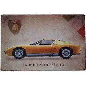 Tranh thiếc 20x30cm - Lamborghini Miura YC23-10456