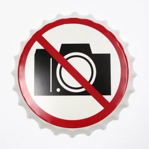 Nắp ve biển báo cấm chuoj hình 35cm - No Camera SH-899