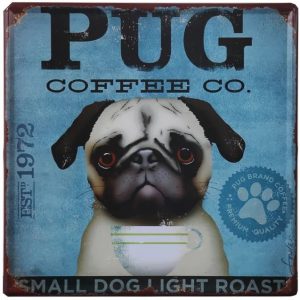 30x30cm PUG Coffee  X33-040