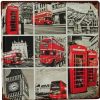 30x30 tin painting plate vintage style