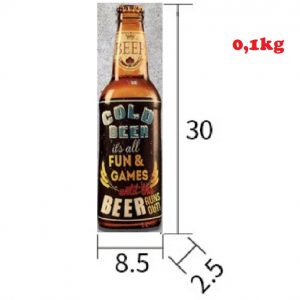 Chai bia sắt mô hình cao 30cm - Cold Beer  Y30-CB
