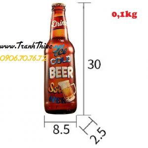 ice cold beer 30cm iron beer bottle model