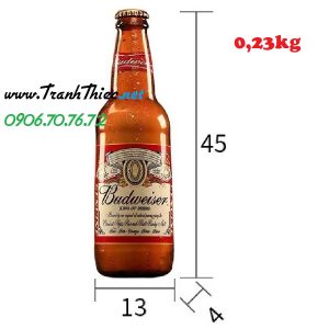 Chai bia sắt mô hình cao 45cm - Budweiser Y45-Bud