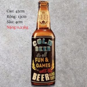 Chai bia sắt mô hình cao 45cm - Cold Beer  Y45-CB