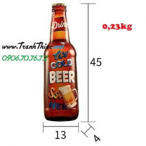 Chai bia sắt mô hình cao 45cm - Ice Cold Beer Y45-ICB
