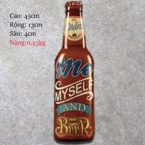 Chai bia sắt mô hình cao 45cm - Me & Beer Y45-MnB