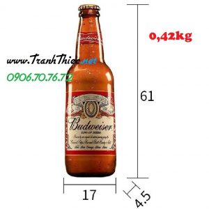Mô hình chai bia sắt cao 61cm - Budweiser Y61-Bud