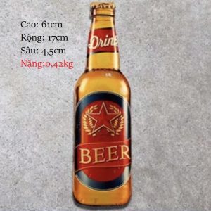 Mô hình chai bia sắt cao 61cm - Drink Beer  Y61-DBGo