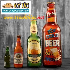 Mô hình chai bia sắt khổng lồ