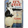 hamm's beer tin paintings sign